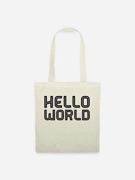 Hello World - Stoffbeutel - Natur
