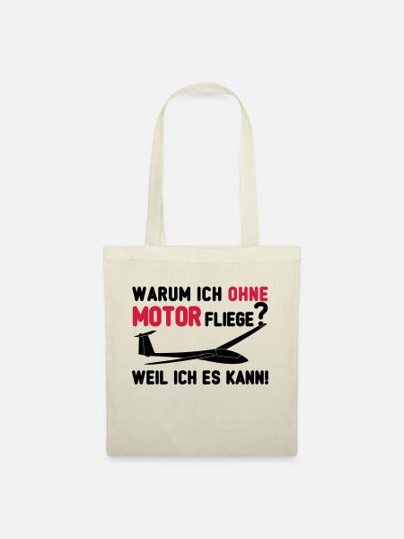 Segelfliegen ohne Motor Geschenk - Stoffbeutel - Natur
