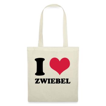 I Love Zwiebel - Stoffbeutel - Natur - Vorne