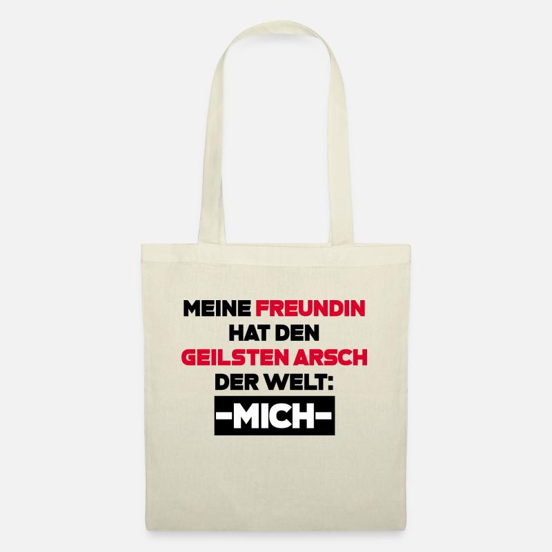 Freundin Spruch Geschenk - Stoffbeutel - Natur