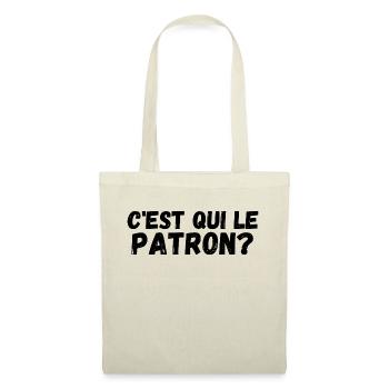 C est qui le patron (noir) - Sac en tissu - nature - Devant