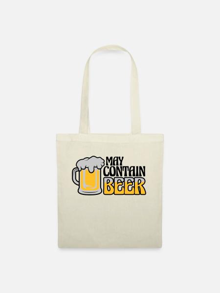 May Contain Beer Spruch - Stoffbeutel - Natur