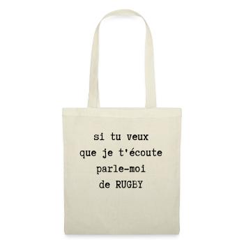 parle moi de rugby - Sac en tissu - nature - Devant