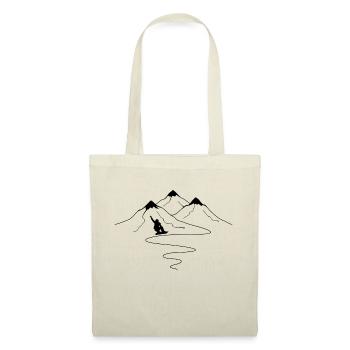 Mountain trail curves and snowboarding - (2) - Tote Bag - nature - Front