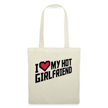J’aime ma petite amie - Sac en tissu - nature - Devant