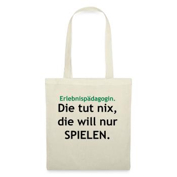 Erlebnispädagogin - Die tut nix... - Stoffbeutel - Natur - Vorne