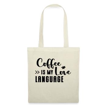 Le café est mon amour Langue - Sac en tissu - nature - Devant
