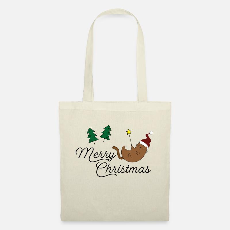 Lustige Weihnachtsgeschenke - Stoffbeutel - Natur
