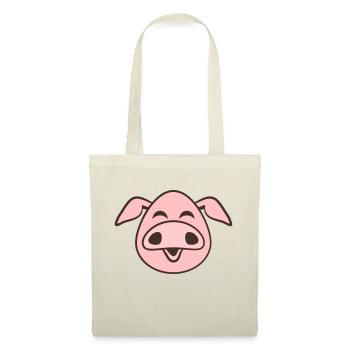Pig Face Animal Love Small Cute Piggy - Tote Bag - nature - Front