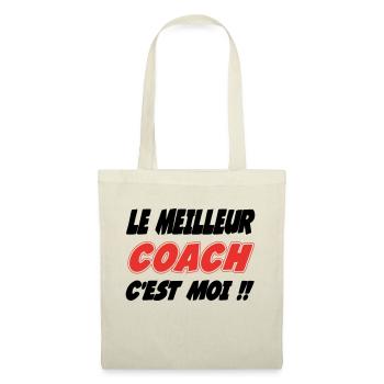 Der beste COACH bin ich!! - Stoffbeutel - Natur - Vorne