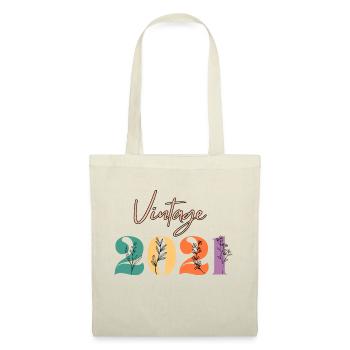 Vintage 2021 florale - Sac en tissu - nature - Devant