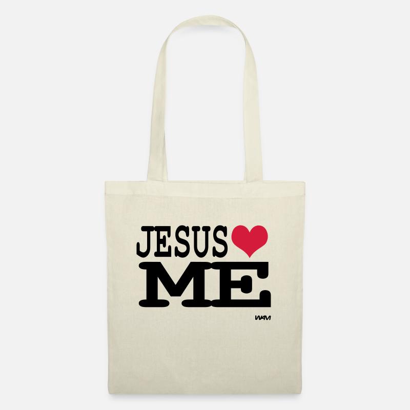jesus loves me - Stoffbeutel - Natur