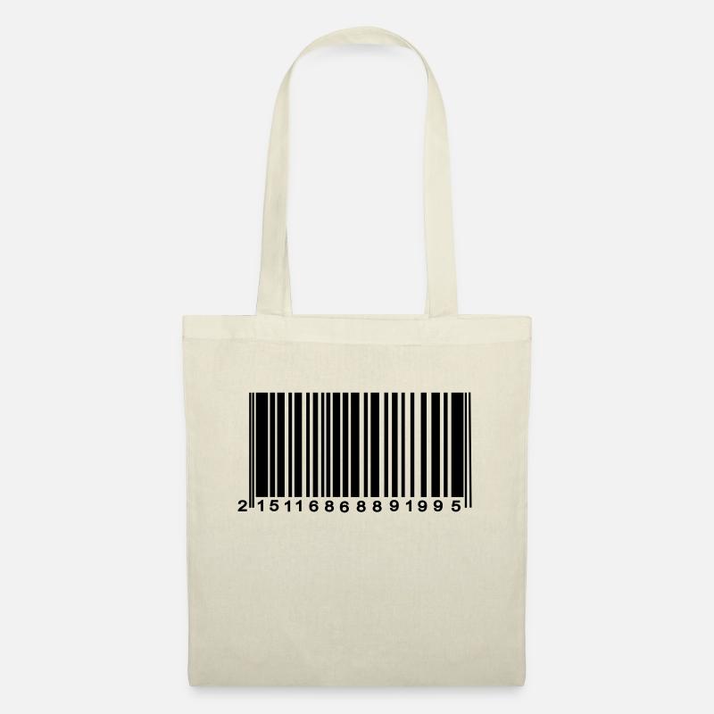 code barre chiffré - Sac en tissu - nature