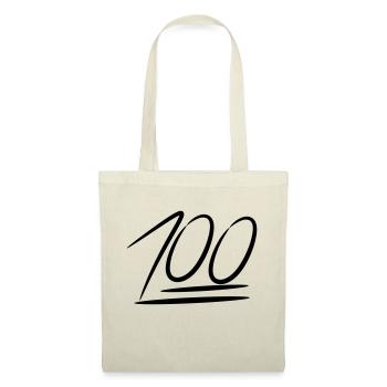 100 % Energie Power Geschenk - Stoffbeutel - Natur - Vorne