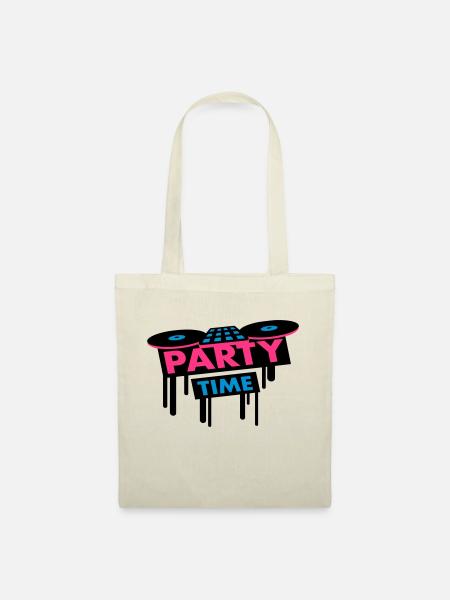 Party Time DJ Pult - Stoffbeutel - Natur
