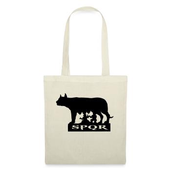 spqr louve romulus remus symbole italien de Rome - Sac en tissu - nature - Devant