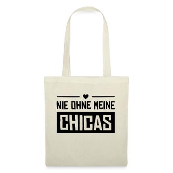 nie ohne meine chicas herz - Stoffbeutel - Natur - Vorne
