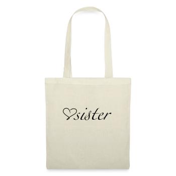 Sister with heart - Tote Bag - nature - Front