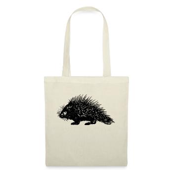 Porc-épic Drôle Animal Cool Porc-épic Animal mignon - Sac en tissu - nature - Devant