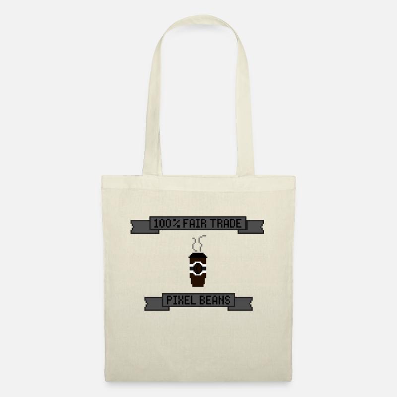 8-Bit Retro Coffee - Stoffbeutel - Natur