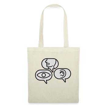 Voir Parler Entendre Bulles de parole - Sac en tissu - nature - Devant
