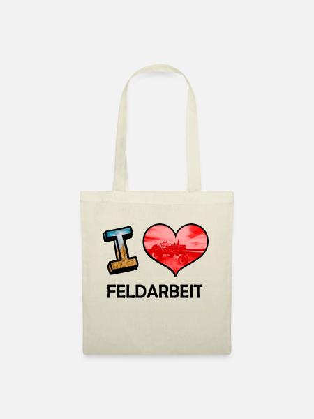 I ♥ Feldarbeit - Stoffbeutel - Natur