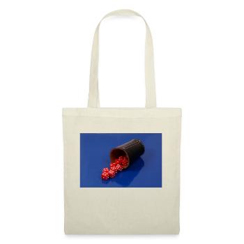 Cubes rouges avec coupe à dés - Sac en tissu - nature - Devant