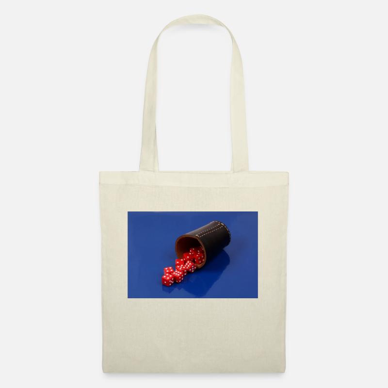 Cubes rouges avec coupe à dés - Sac en tissu - nature