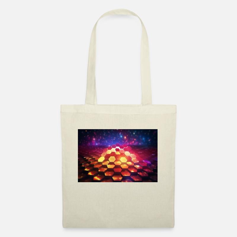 surreal epic fractal hexagons 4 - Stoffbeutel - Natur