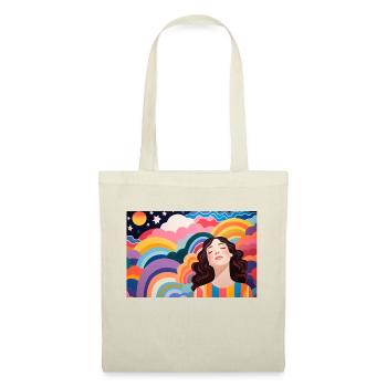 Young girl dreaming rainbow in her inner world. - Tote Bag - nature - Front