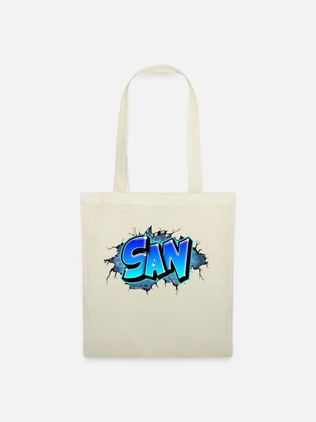 Graffiti SAN printed on t-shirts, caps, bags... - Tote Bag - nature