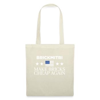 "Make bricks cheap again" Typo 1 - Sac en tissu - nature - Devant