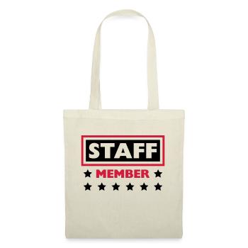 Staff Member Freunde Team Mitarbeiter Crew Logo - Stoffbeutel - Natur - Vorne