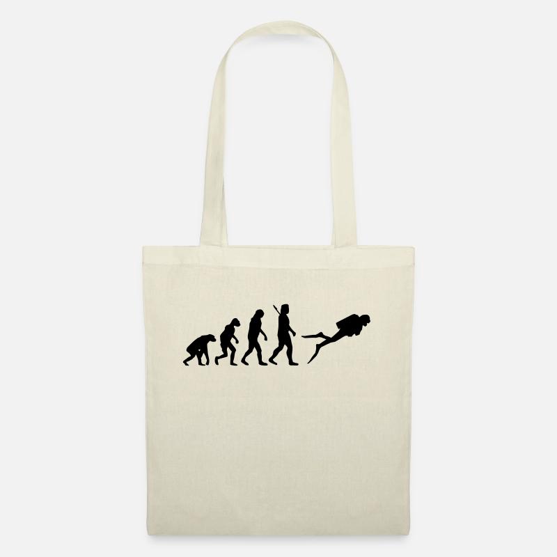 Evolution Tauchen - Stoffbeutel - Natur
