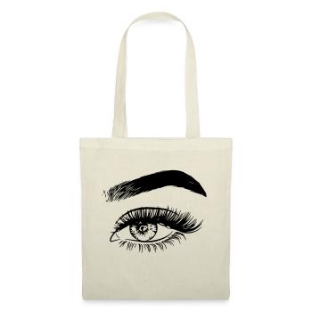 Auge rechts Geschenk Geschenkidee - Stoffbeutel - Natur - Vorne