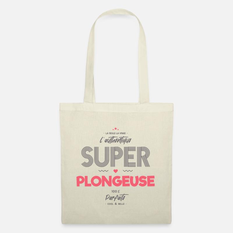 L authentique super plongeuse - Sac en tissu - nature