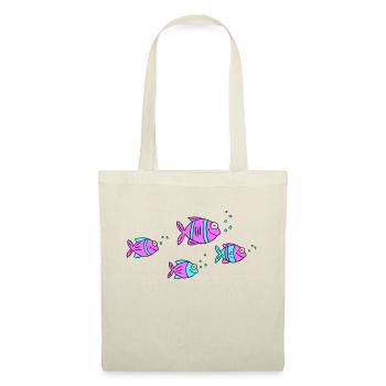 Poisson Cichlide Eau Mer Graffiti Dessin - Sac en tissu - nature - Devant