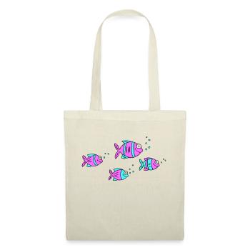 Poisson Cichlide Eau Mer Graffiti Dessin - Sac en tissu - nature - Devant