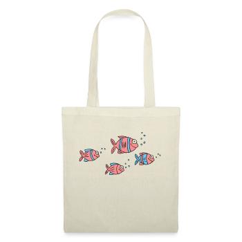 Poisson Cichlide Eau Mer Graffiti Dessin - Sac en tissu - nature - Devant