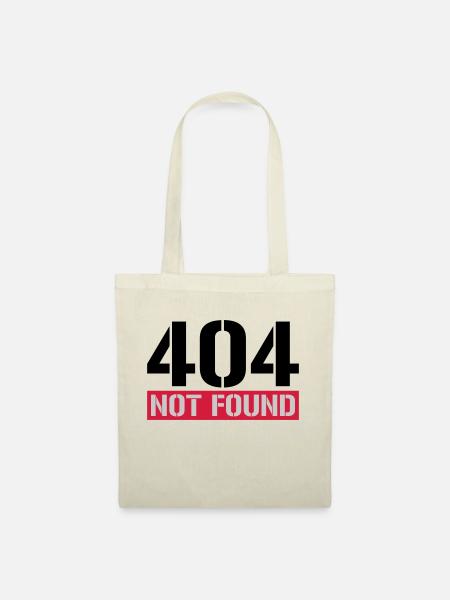 404 not found Meldung - Stoffbeutel - Natur