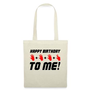 Joyeux anniversaire à moi 18 - Sac en tissu - nature - Devant