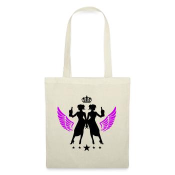Drunk Silhouette Celebrating Party Girl - Tote Bag - nature - Front
