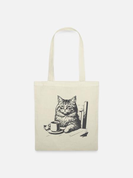 Katzenkaffee Moment - Stoffbeutel - Natur