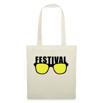Festival T-shirt, chemise de concert, fête t-shirt - Sac en tissu - nature - Devant