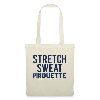 Ballett Geschenk Stretch - Sweat - Pirouette - Stoffbeutel - Natur - Vorne