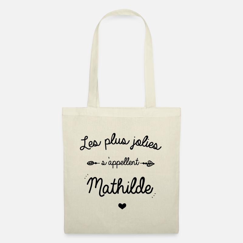 Les plus jolies prenoms mathilde - Sac en tissu - nature