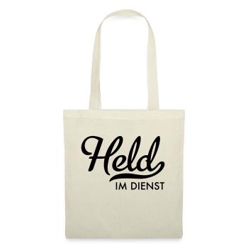 Held im Dienst - Stoffbeutel - Natur - Vorne