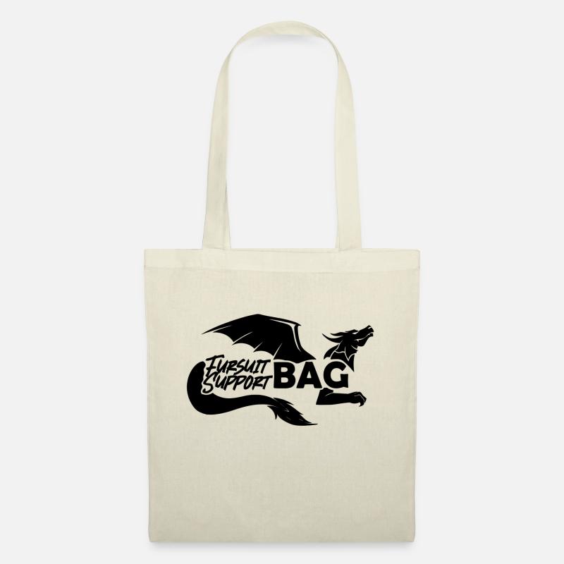 Fursuit Support Tasche Drache - Stoffbeutel - Natur