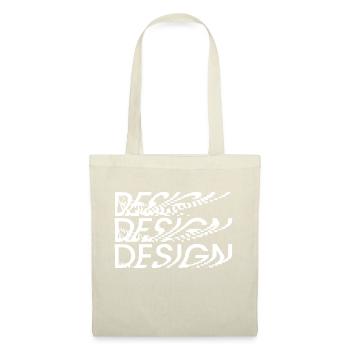 Verzerrter Pixel-Design-Text - Stoffbeutel - Natur - Vorne