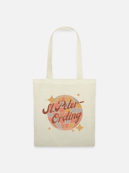 Sankt St. Peter-Ording Retro-Vintage-Design - Stoffbeutel - Natur